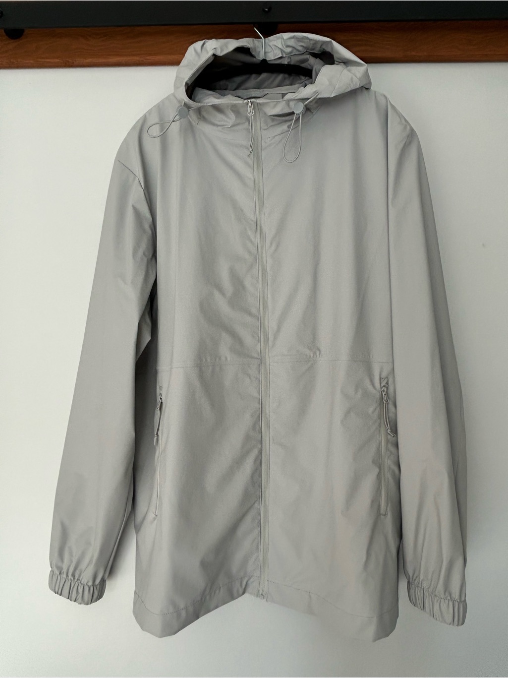 Rains Essential Waterproof Lightweight Rain Jacket Shell S/M Gray Unisex